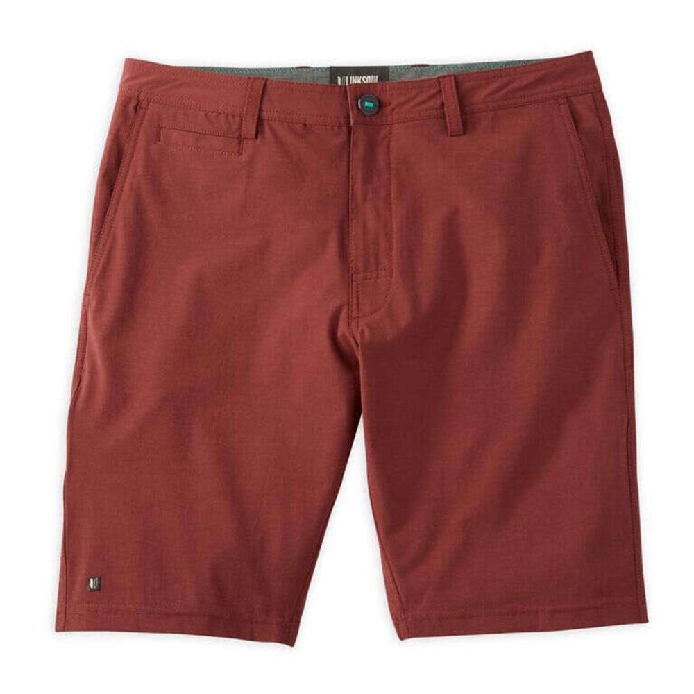 Mens LINKSOUL Hybrid Boardwalker Performance Short 36 Red